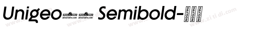 Unigeo64 Semibold字体转换